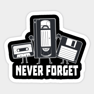 Never Forget Funny Men Audio Cassette Adult Humor Vintage Sticker